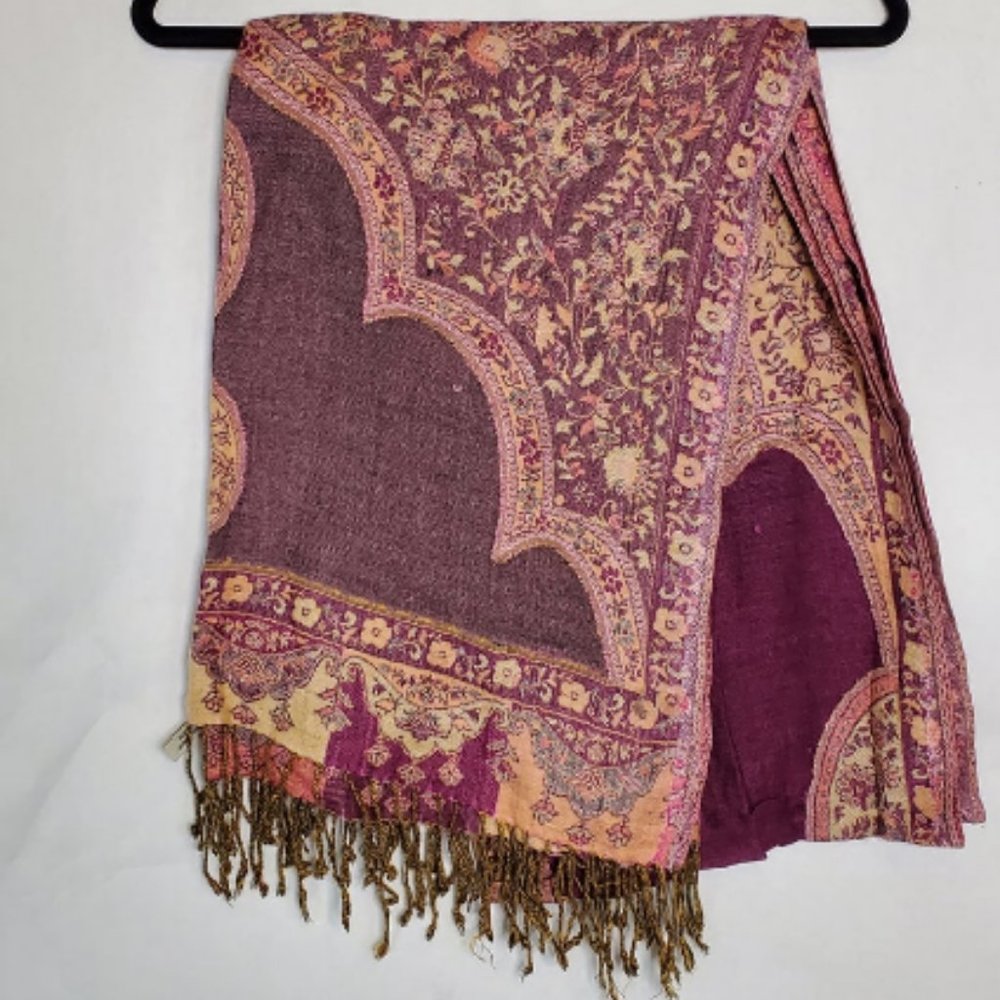 Vintage Lucky Scarf with Fringe